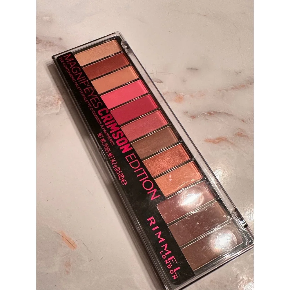 Rimmel Magnif'Eyes Eyeshadow Palette Women 0.5oz Red Crimson Edition 007